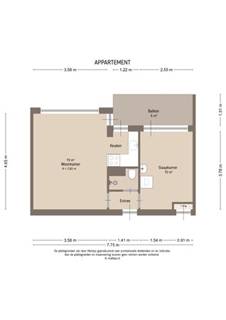 Floorplan - Oranjehof 77, 4141 GE Leerdam